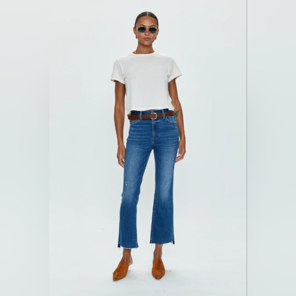 PISTOLA Lennon High Rise Crop Flare Jeans 26